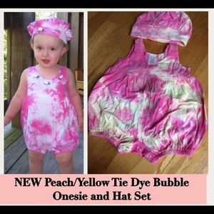 NEW Girls Tie Dye Onesie & Hat Set 9-12m